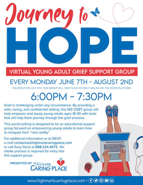 Journey to Hope: Virtual Young Adult Grief Support Group (NO COST)