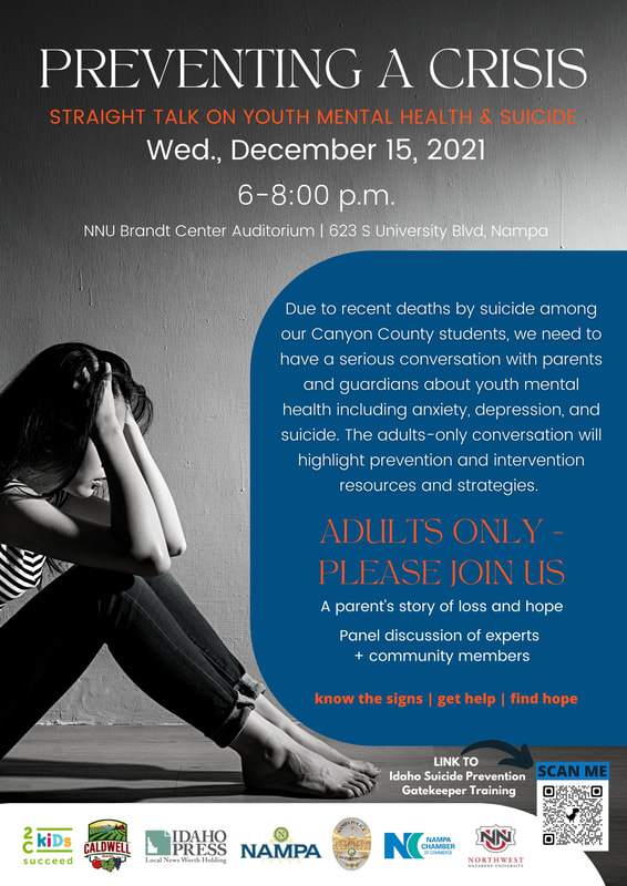 Preventing a Crisis: Straight Talk on Youth Mental Health & Suicide, 15 Dec 2021 at 6:00 PM MST