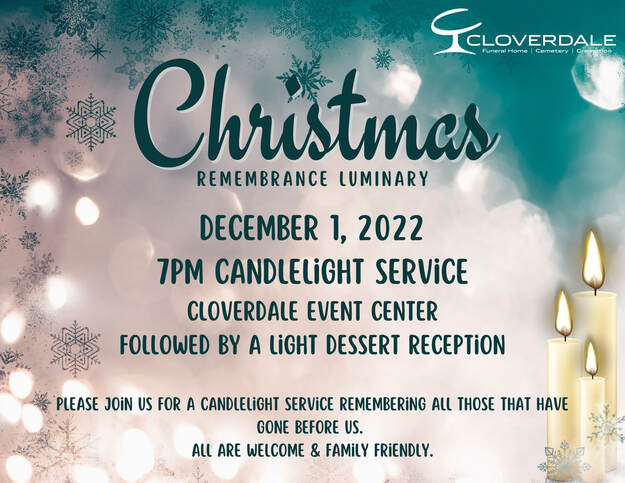 Christmas Remembrance Luminary December 1, 2022 at 7:00 PM at Cloverdale Event Center, 