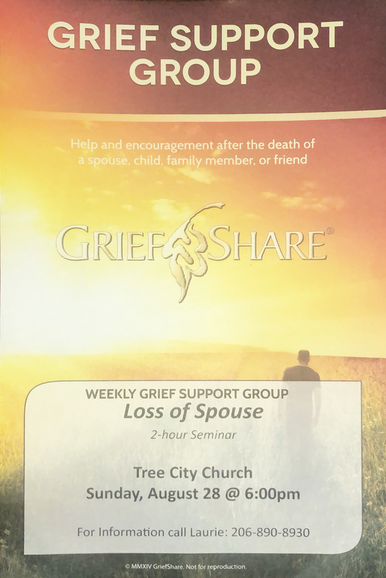 GriefShare: Loss of a Spouse Seminar  Sunday, August 28, 2022 at 6:00 PM MST 