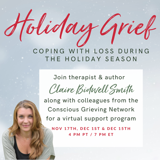 The Holiday Grief: Coping With Loss During The Holiday Season  Nov 17th, Dec 1st & Dec 15th, 2022, at 4:00 PM PT / 7:00 PM ET