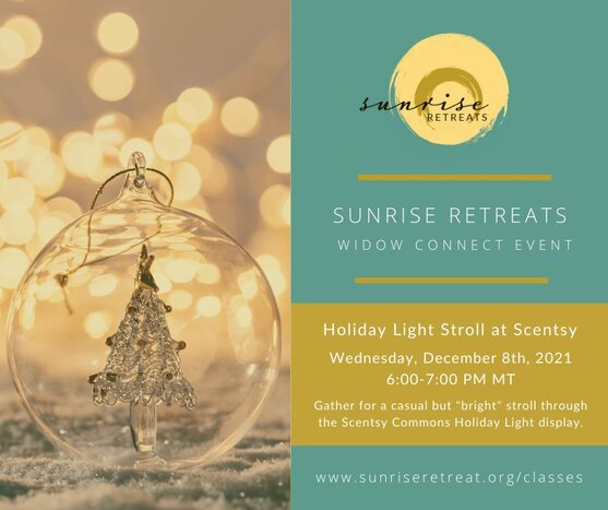 Sunrise Retreats Holiday Light Display Stroll December 8, 2021, at 6:00 PM MST. 