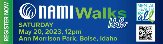 NAMI Walks Idaho Saturday, May 20, 2023, at 12:00 PM at Ann Morrison Park, in Boise, Idaho.