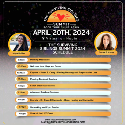 The Surviving Siblings Summit April 20, 2024 - Virtual on Hopin