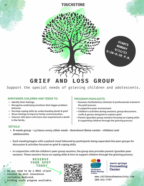 Touchstone Grief and Loss Group: A Program for Grieving Children & Adolescents